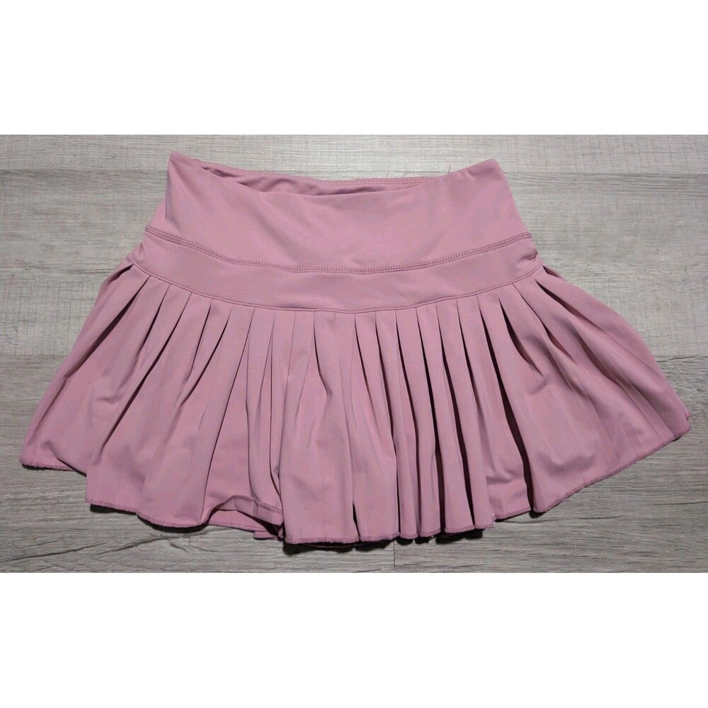 Gold Hinge Pleated Tennis Skirt Size XL Pink